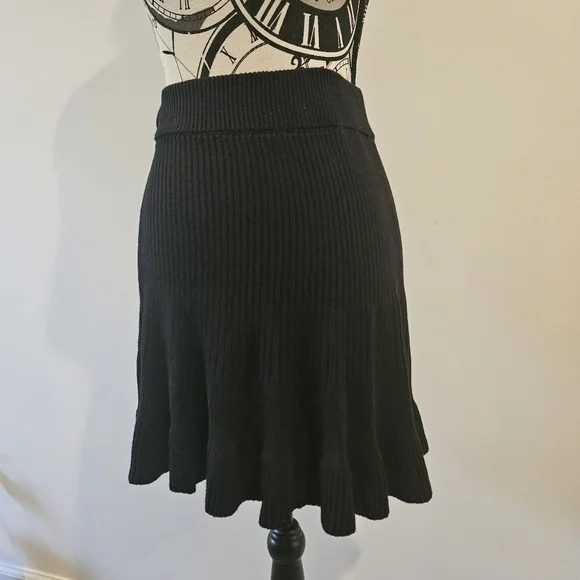 🔥NWT Free People Ribbed Sweater Skirt Black Size Small - Picture 6 of 10